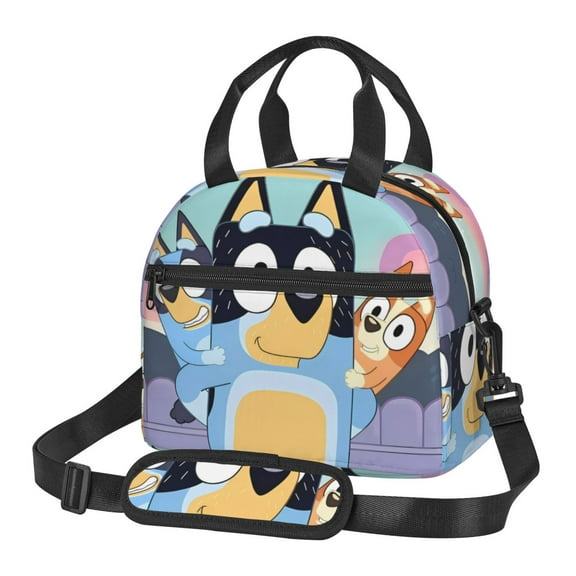 Lsque Bluey Pattern Lunch Bag ,Insulated Lunch Box, Small Leakproof Cooler Food Lunch Containers Reusable High Capacity Lunch Tote Bags