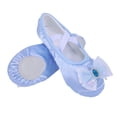 thumbnail image 6 of Miqool Kids 2-12 Satin Ballet Dance Shoes Rhinestone Bow Soft Sole Slip-On Elastic Strap Stage Shoes Flats for Performance Gymnastics Yoga, 6 of 9