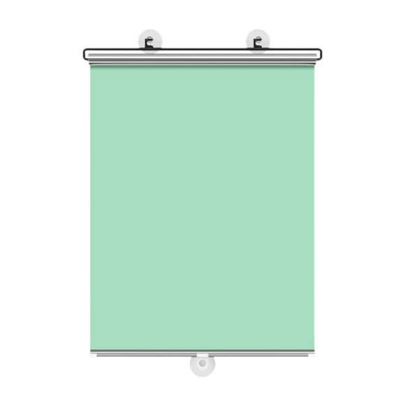 Cortina enrollable retráctil con visera y ventosas, moderna y temporal. 58 CMX125 cm