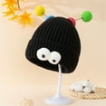 thumbnail image 4 of NARABB Women Winter/Spring Crochet Hat Big Eyes, Small Monster, Woolen Hat, Funny Couple Knitted Hat, Show Small Face, 4 of 4