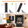 thumbnail image 5 of 60.16" Tall Metal Wardrobe Cabinet with 1 Drawer and Hanging Rod,2 Doors Wardrobe Closet with Shelf,Suitable for Bedroom,Office,Laundry Room,Entryway,Black, 5 of 8