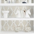 thumbnail image 4 of Caltero Peel and Stick Wallpaper Beige Geometric Wallpaper Removable Wallpaper,17.32 in x 78.74 in, 4 of 9