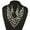 Silver Black, variant on harmtty 2Pcs/Set Women Triangular Scarf Sequins Charm Statement Bib Necklace Earrings,Black
