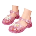 thumbnail image 2 of DuoJiaJ Breathable Jelly Sandals For Girls Soft Sole Fashion Summer Beach Shoes With Open Toe Design Girls Closed Toe Sandals Size 1, 2 of 5