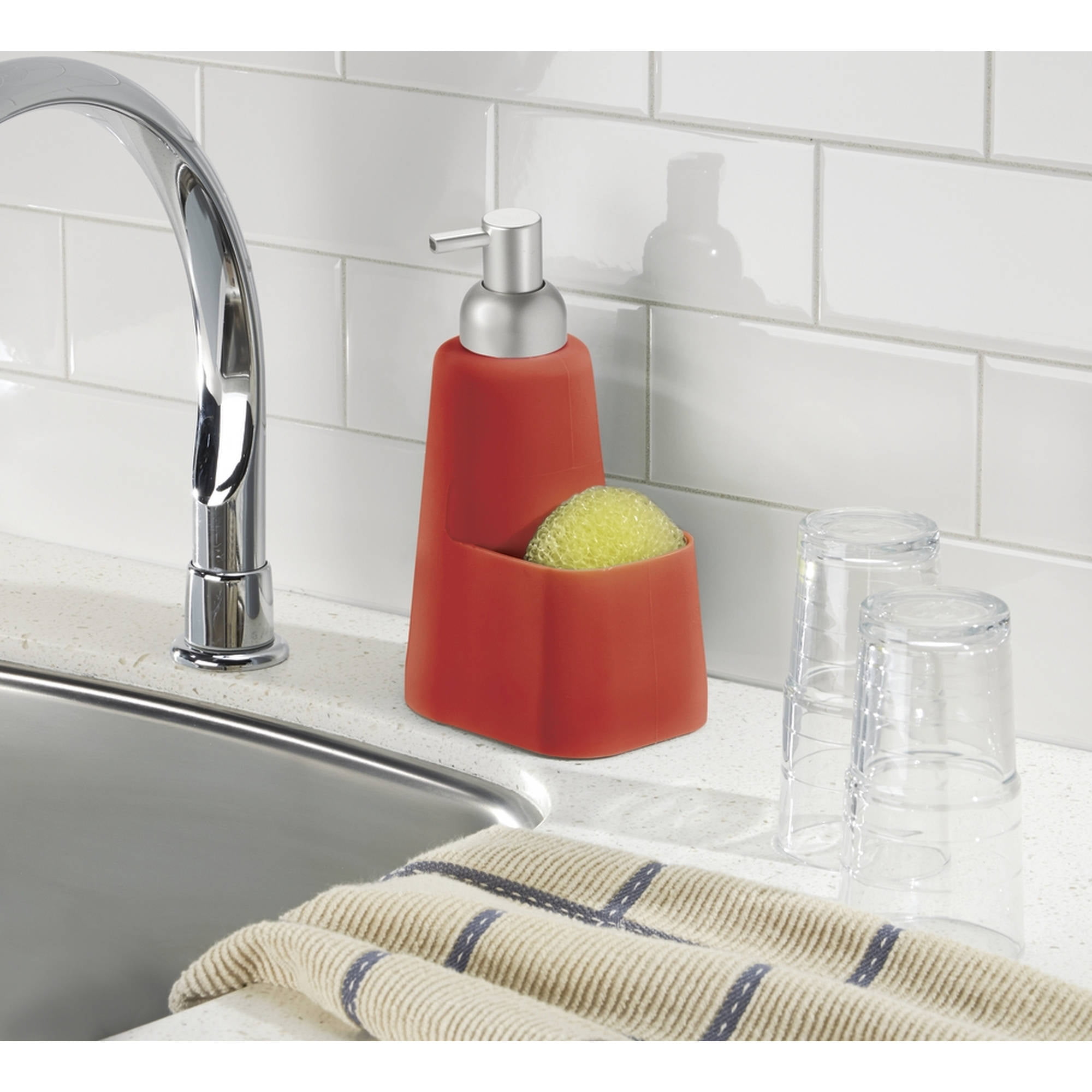 Kitchen Sink Faucet Liquid Soap Dispenser Lotion Pump Stainless Steel