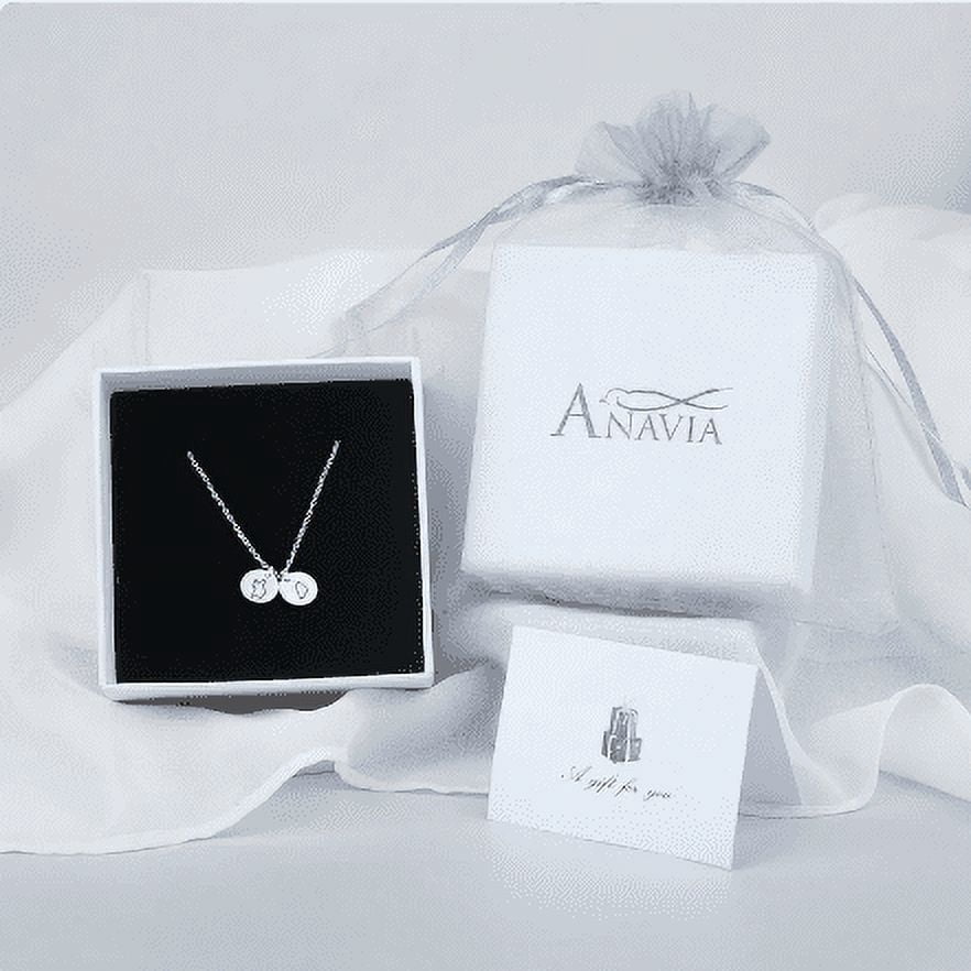 Personalized Long Distance Disc Necklace Engraving Round Jewelry Christmas Gift for Her