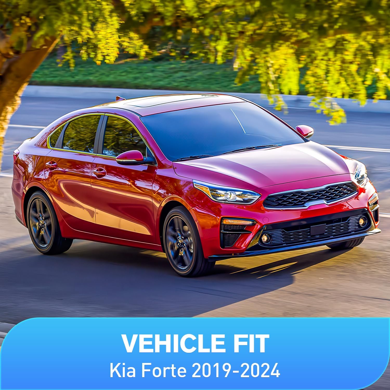 Nilight in-Channel Rain Guards for Kia Forte 2019 2020 2021 2022 2023 2024 2025, Vent Window Visors, Original Window Deflectors-4PCS