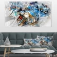 thumbnail image 3 of Designart 'Motorcycle Headlight Watercolor ' Contemporary Canvas Art Print, 3 of 3