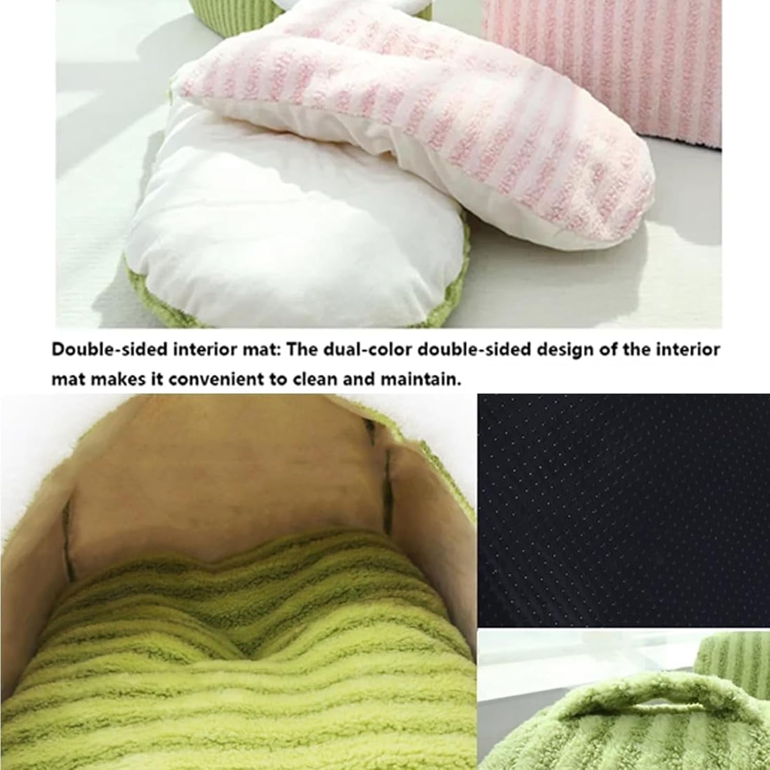 Cozy Hideaway Pet Bed, Indoor Bed with Removable Mattress, Warm Cat Sleeping Bed, Cat House Indoor Bed, Non-slip Washable Soft Pet Slipper Cave Bed for Small and Medium Pe