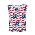 thumbnail image 5 of Jsaierl Womens 4th of July Tank Tops Plus Size Patriotic American Flag Print Tees Loose Fit Sleeveless T Shirts Camisole Lightweight Round Neck Tanks S-XXL, 5 of 8