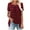 Red, variant on Tops for Women under $5 Short Sleeve Square Collar Stripe Printed Pleats Blouses Purple S