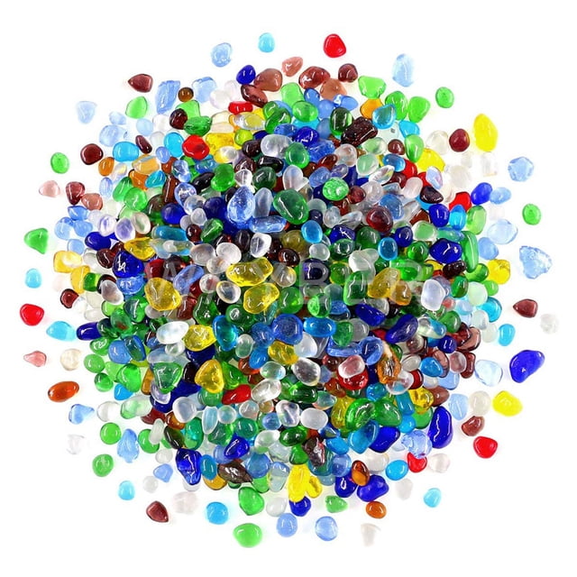 Piedras de cristal WAYBER Rainbow, 460 g, para decoración, 1 libra (0,46 kg)