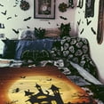 thumbnail image 4 of Halloween Haunted House Fleece Blanket for Aldult, Super Soft Warm Bat Throws Blankets, Cozy Lightweight 50"" x 60"" Anti-Pilling Flannel Blanket for Couch, Sofa and Bed, 4 of 6