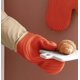 thumbnail image 5 of 2 guantes de silicona gruesos resistentes al calor para horno microondas, guantes para hornear con aislamiento térmico, utensilios de cocina (azul + rojo ladrillo), 5 of 5