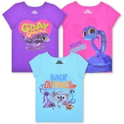 Back To The Outback Girl's 3 Pack Short Sleeves Graphic Tee Shirt Set