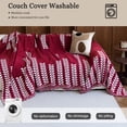 thumbnail image 5 of Jessy Home Sofa Covers Couch Cover Sofa Slipcover for Most Shape Sofas Multi-Function Furniture Cover for Pets Cats Dogs Home Decor 71"x 150"Red Wine, 5 of 9