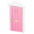 thumbnail image 6 of Mini Wooden Door, Vivid Details Bright Color 1:12 Doll House Fairy Door Birch Material  For Gifts For 1:12 Doll House Light Pink, 6 of 8