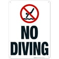 thumbnail image 1 of Arkansas No Diving Sign, Complies With State Of Arkansas Pool Safety Code, (SI-62019), 1 of 1