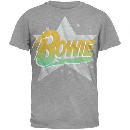 David Bowie Men's  Star Logo Slim Fit T-shirt