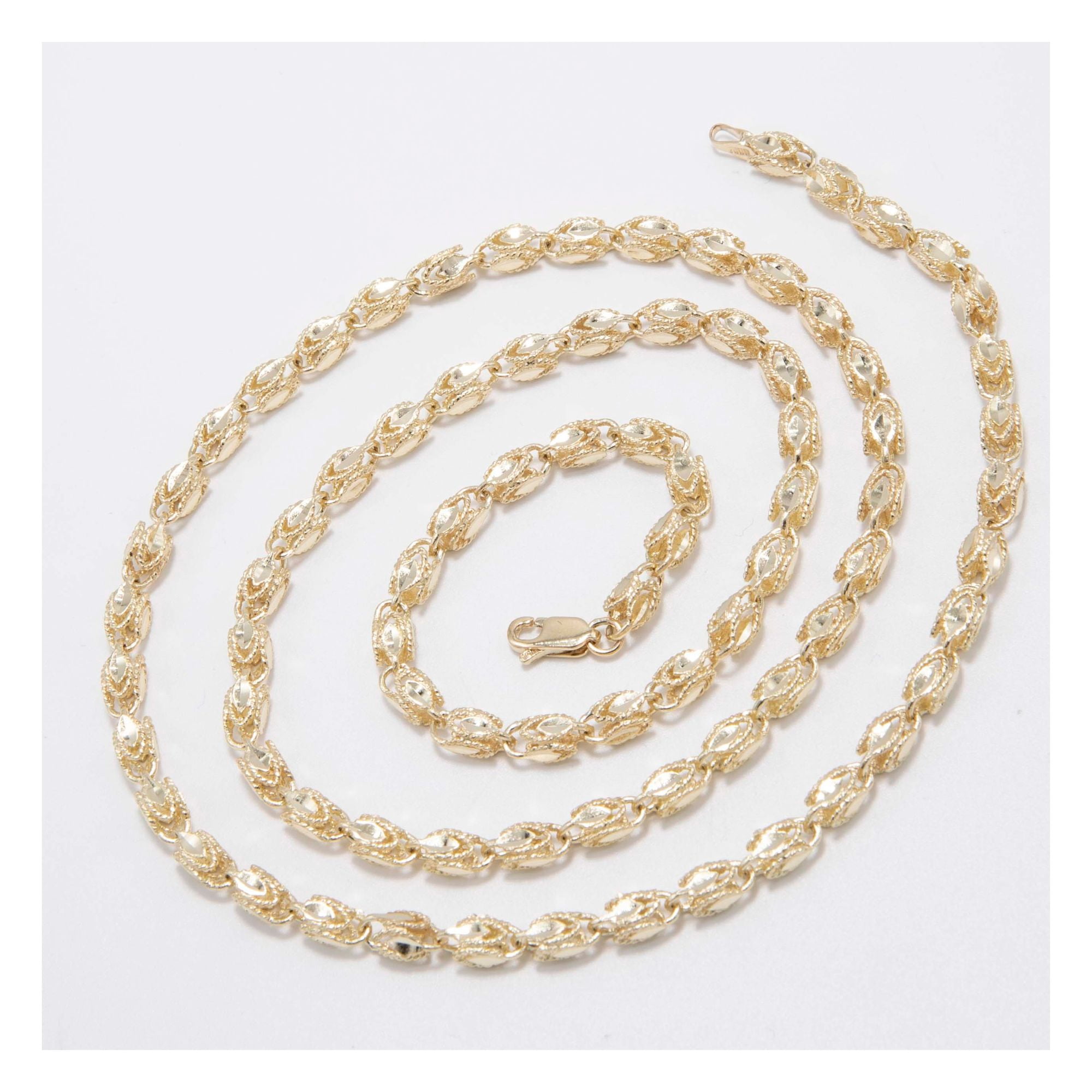 Turkish Rope Chain Necklace Unisex Adult 10K Yellow Gold, 24.91 Gr – Goldum NYC