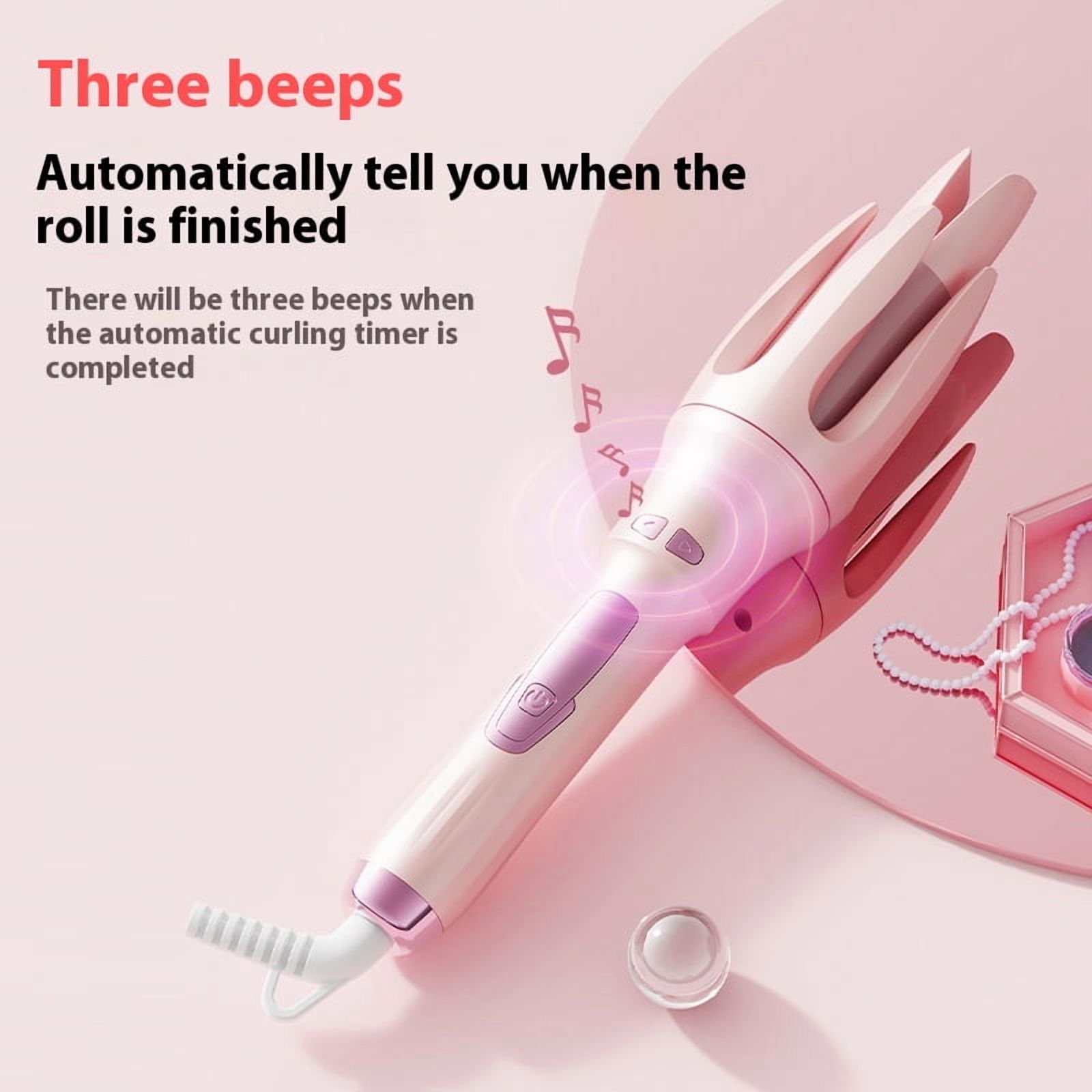 Hair Curling Iron Q3 Automatic Curling Iron with LCD Display - 9 Temperature Settings & One-Button Operation