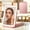 Rose Gold, variant on FUNTOUCH Lighted Travel Mirror, 3 Color Makeup Mirror, Portable Vanity Mirror, Rechargeable Folding Cosmetic Mirror