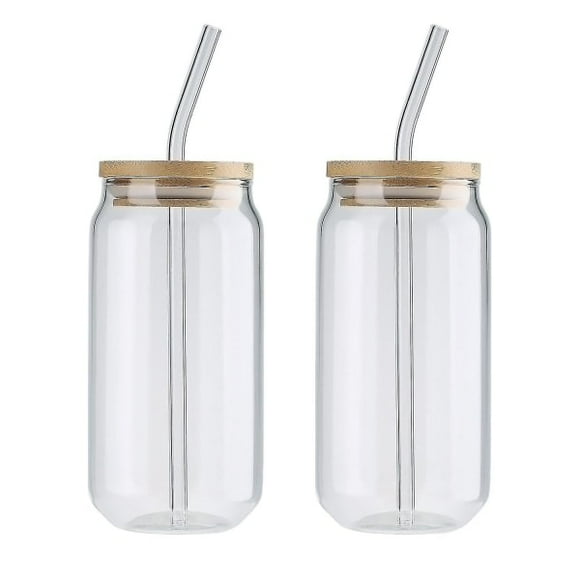 Drinking glass jar Cold drink Milk glass straw