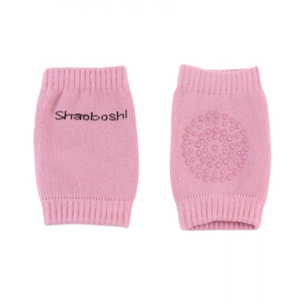 DEMDACO Oh Baby Soft Pink Floral Crawling Stretch One Size Fits Most Cotton Blend Fabric Infant Safety Knee Pads Kneezies 