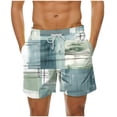 thumbnail image 2 of guisaled Swim Trunks Men Swim Shorts for Men Quick Dry Elastic Waisted Swim Trunks Summer Lightweight Loose Fit Patchwork Hawaii Beach Swim Buttom, 2 of 6