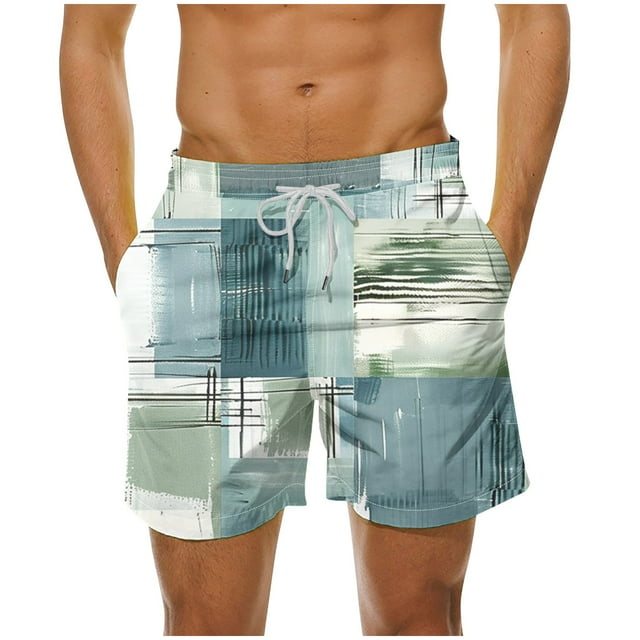 Men's Big&Tall Swim Trunks, Mens Swim Trunks Bathing Suit 5 Inch Quick Dry Swim Shorts with Pockets Swim Suits Hawaiian Shorts for Men S-5XL Bathing Suits Woman Clearance