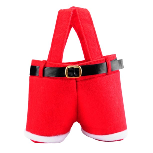 Hugtrwg Navidad Santa Pants Goodie Bag para Regalos Candy Snack Chocolate Food
