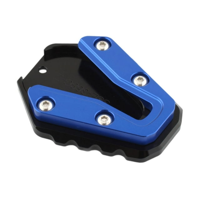 Zorion Motorcycle Kickstand Plate, Motorcycle Stand Pad, Enlarged Bottom Foot Extension Blue