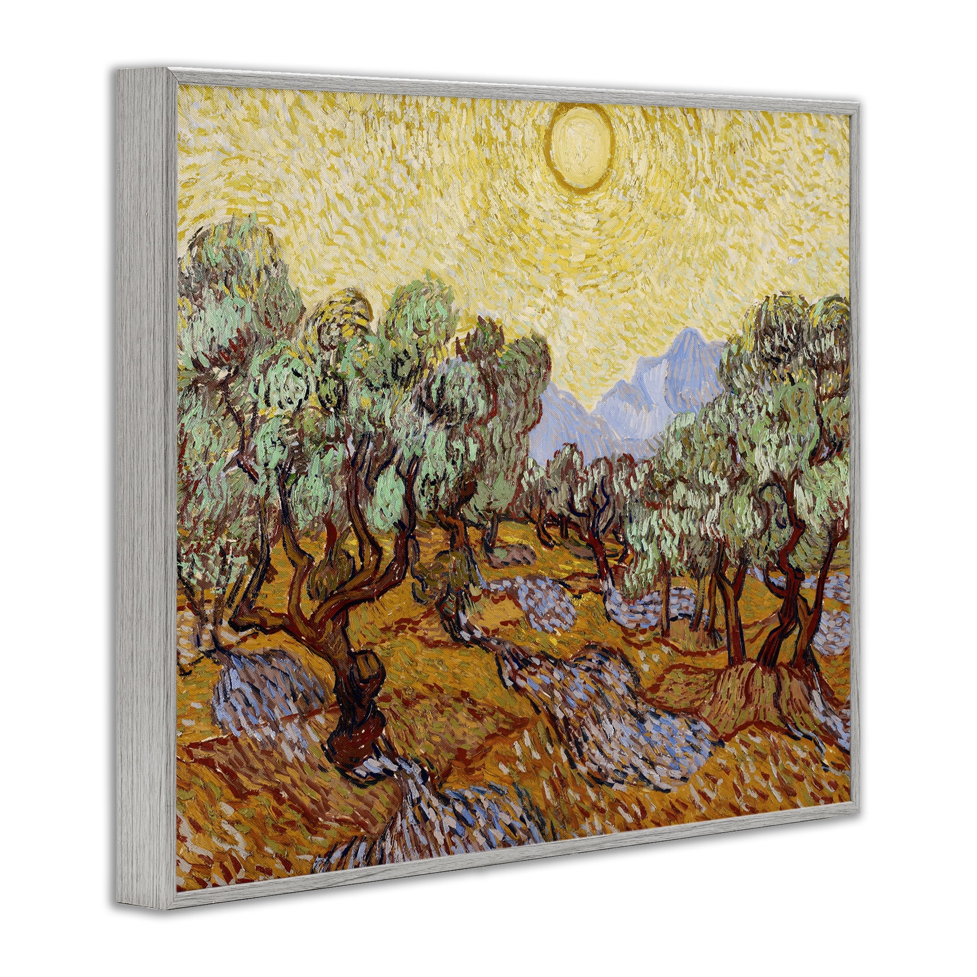 Stupell Industries Olive Trees Van Gogh Gray Framed Giclee Art, design by Vincent Van Gogh