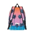 thumbnail image 3 of Balery Beach with Palm Trees Vintage Canvas Backpack for Men and Women - Large Capacity, Durable Travel Laptop Bag for School, Work, Hiking, and Outdoor Activities, 3 of 7