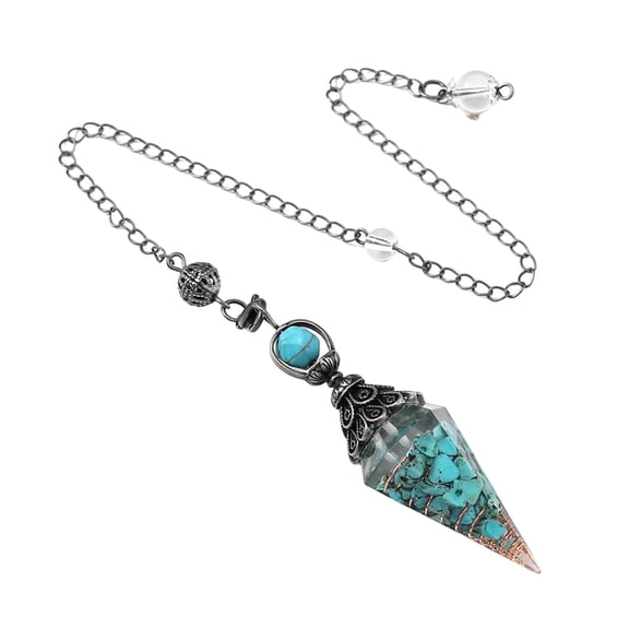 COOLHOOD Natural Pendulums, Hexagonal Crystal Healings Stone for Divination and Reikis Energy Work Crystal Gifts