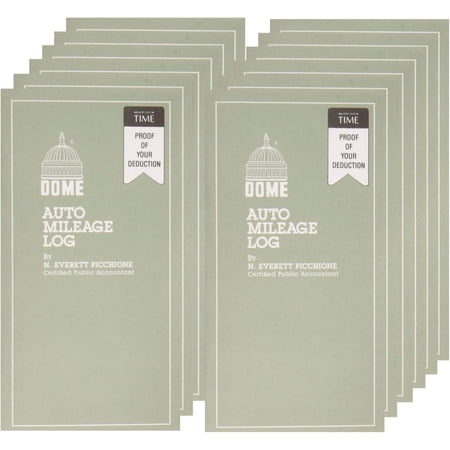 Auto Mileage Log - Undated - Half Letter, A5 - 32 Forms / 12 Pack
