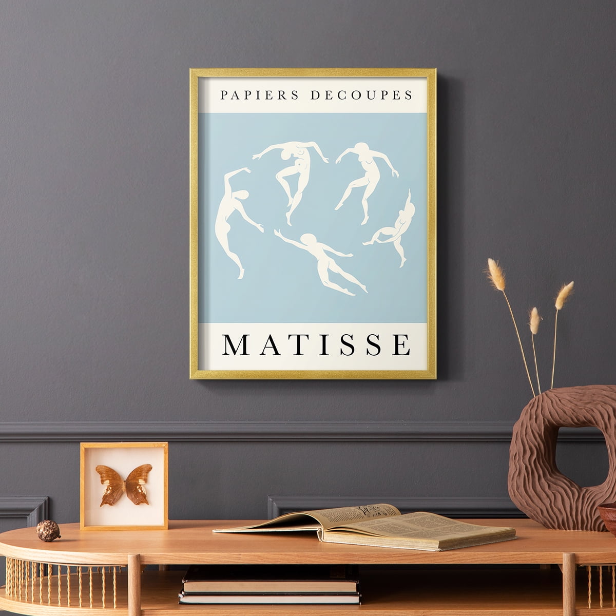 Matisse CXCII Framed Print in Gold Solid Wood 16 x 20 Framed Print