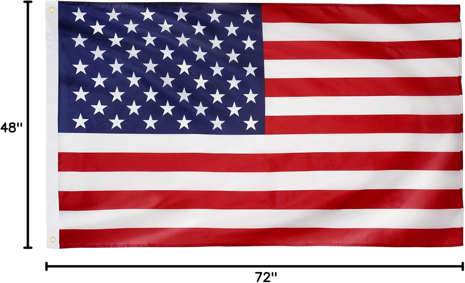 American Flags for Outside 4X6 FT Double Sided Prined USA Flags Polyester US United State Flags Canvas with Stars and Stripes Flag with 2 Brass Grommets Outdoor Indoor Decor