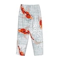thumbnail image 5 of Disketp Koi Fish Corals,Spring Summer Print Women'S Comfy Pajama Pants Casual Drawstring Palazzo Lounge Wide Leg Pants, 5 of 9