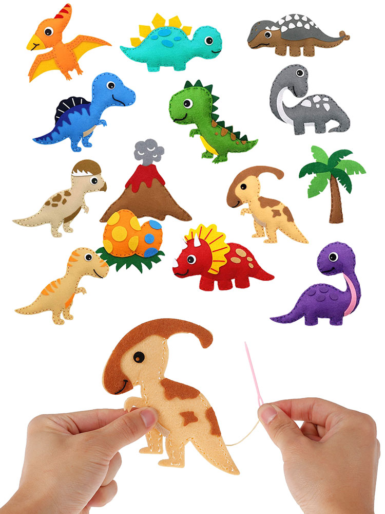 14pcs Sewing Felt Toy for Fine Motor Skills DIY Sewing Animals Craft Kit  Early Educational Animals Sewing Kit Sensory Development Felt Animals Craft  Kit for Kids Aged 3-12 