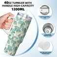thumbnail image 3 of Salouo Lilies Flowers for 40oz Water Bottle with Handle & Flip Straw - Stainless Steel Vacuum Insulated Tumbler-Reusable Travel Coffee Mug- Gifts for Women & Men, 3 of 8
