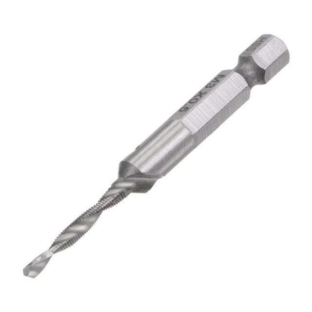 Unique Bargains M3 x 0.5 Uncoated High Speed Steel Combination Drill Tap Bit 2.64' Length