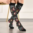 thumbnail image 5 of joogoo Christmas Gnome Snowflakes Compression Socks Women Men Knee High Sock, 5 of 8