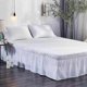 thumbnail image 4 of Bed base cover, single bed skirt with ruffle with solid color elastic, white color, 150 x 200 + 38 cm, 4 of 5