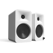 Kanto ORA4MW Pro Audio Bluetooth Desktop Speakers with a Kanto SUB8VMB Sealed Powered 8 Subwoofer and Kanto S6W Angled Desktop Speaker Stands for Large Speakers (2024)