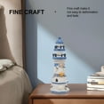 thumbnail image 7 of LAMIRO Wooden Lighthouse Figurine Nautical Home Decor 23CM, 7 of 7