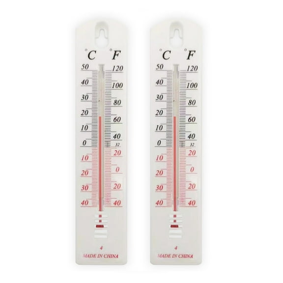 Indoor Outdoor Wall Thermometer Accurate Temperature Gauge for Home Office Garden Easy to Read Dual Functionality 2 Pack