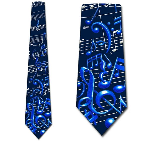 Musical Staff Ties Mens Music Neckties Music Note Tie by Three Rooker