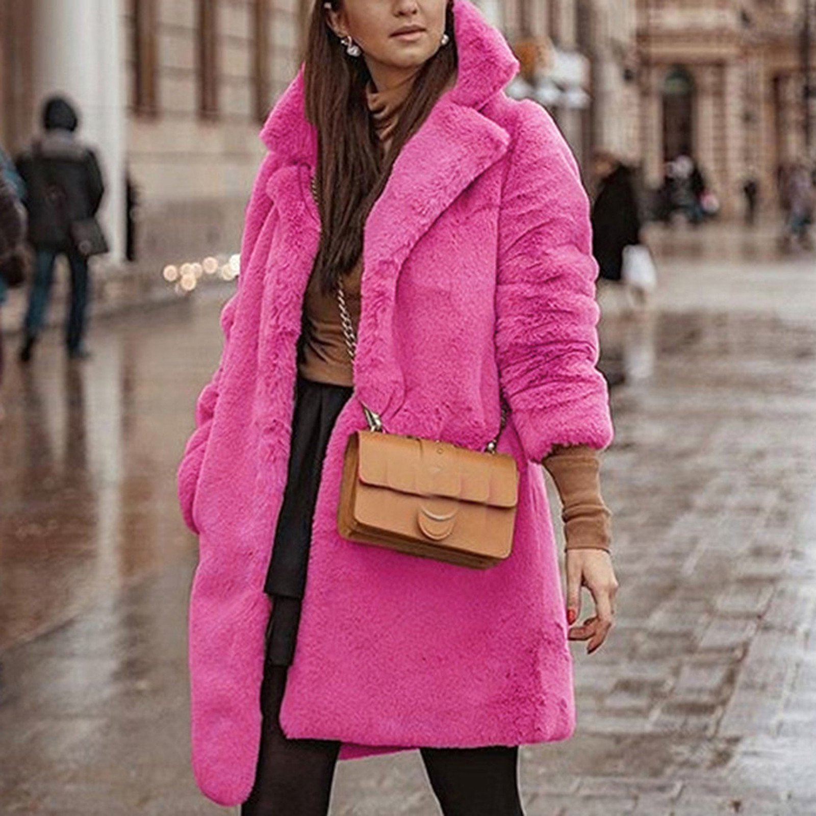 TKing Fashion Womens Cardigan Winter Teddy Bear Faux Coat Jackets Warm  Jumper Outwear Cardigan Sweaters For Women hot pink L - Walmart.com