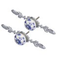 thumbnail image 4 of 2 Pcs/Set Poignée d'Armoire en Céramique Style Moderne Simple Poignées d'Armoire en Céramique Peintes à la Main1060D Fleur Riche Porcelaine Bleue et Blanche, 4 of 5